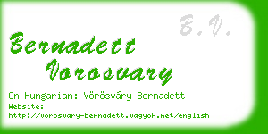 bernadett vorosvary business card